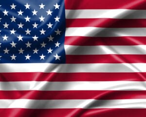 Wavy Flag United States of America